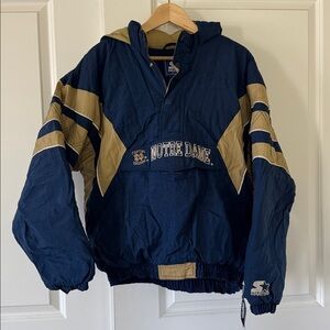Vintage Notre Dame Fighting Irish Starter Winter Jacket, XL